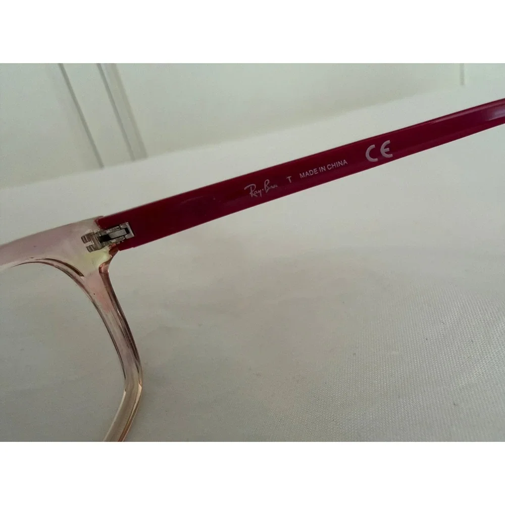 Ray-Ban RB1591 3806 Pink Clear Square Eyeglasses Frame Kids 46-16-125